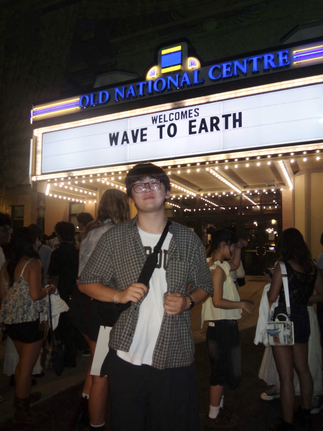 Ethan outside a Wave to Earth concert